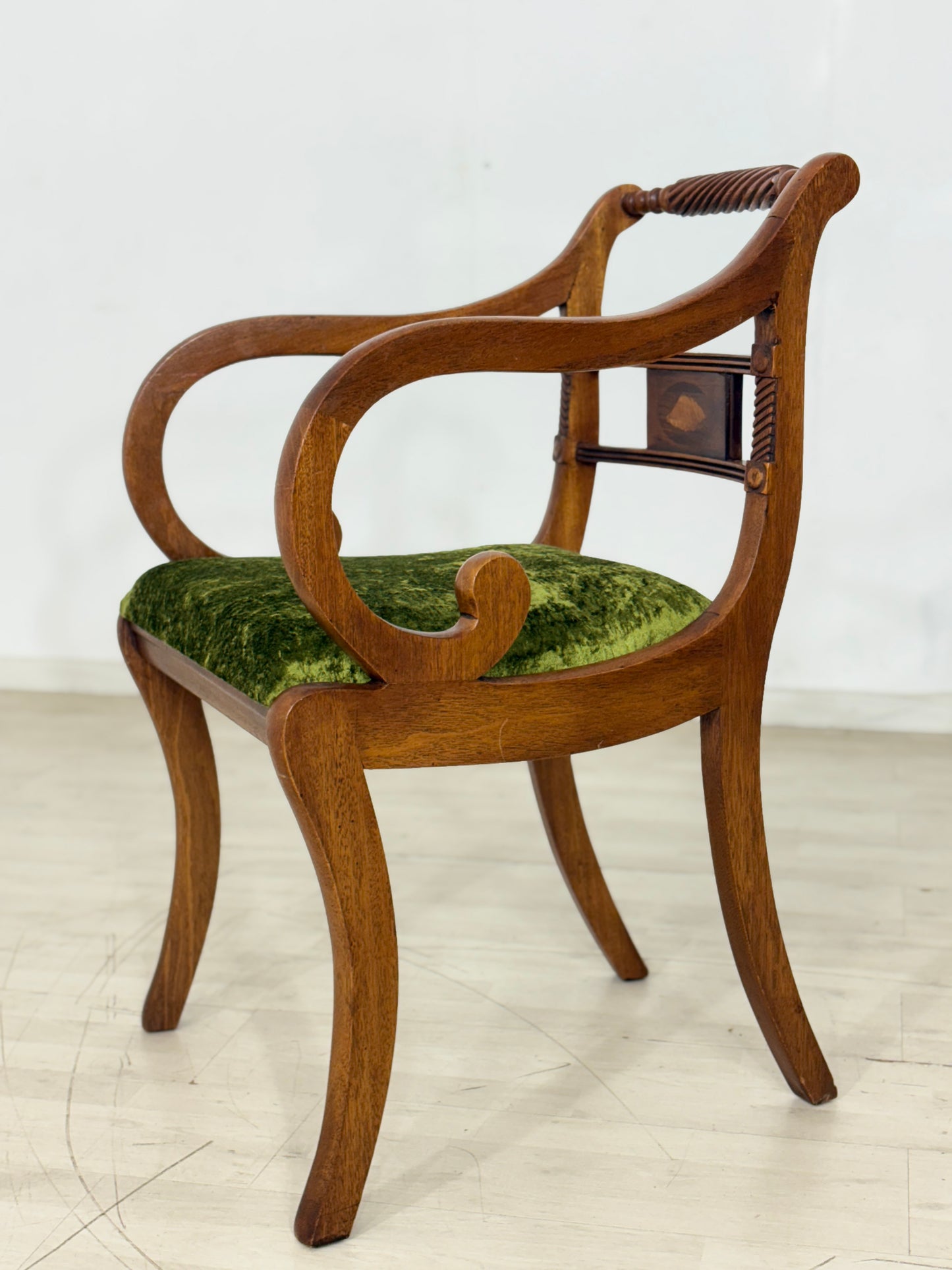 Englisch Schreibtischstuhl Stuhl Armlehnstuhl Vintage Regency