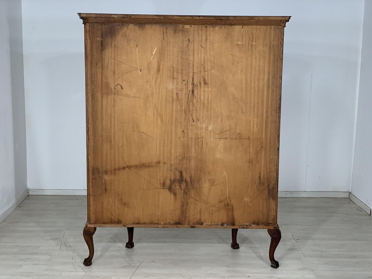 ANTIKE CHIPPENDALE ANRICHTE  VITRINENSCHRANK HIGHBOARD WOHNZIMMERSCHRANK VITRINE UM 1900