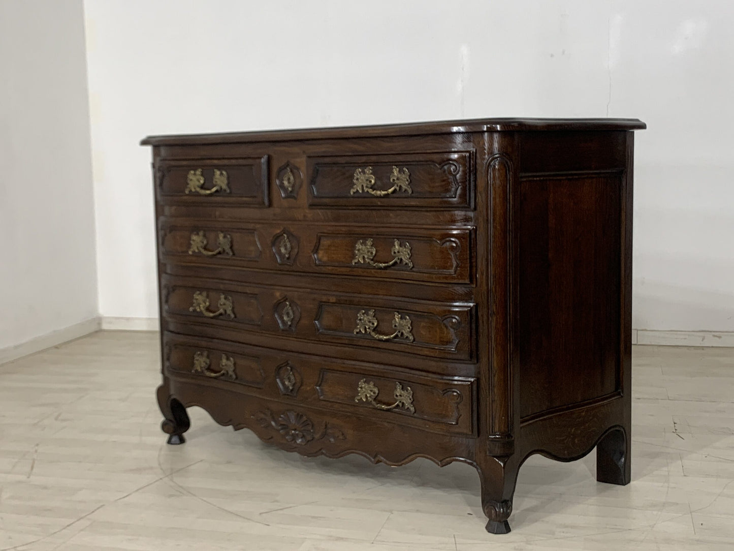 COMMODE CHIPPENDALE ANCIENNE LAVEUSE TIROIR CÔTÉ ARMOIRE VERS 1900