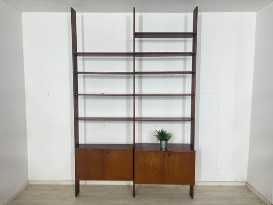 Mid-Century Teak Freischwinger / Wandregal / Regalsystem 60er Jahre