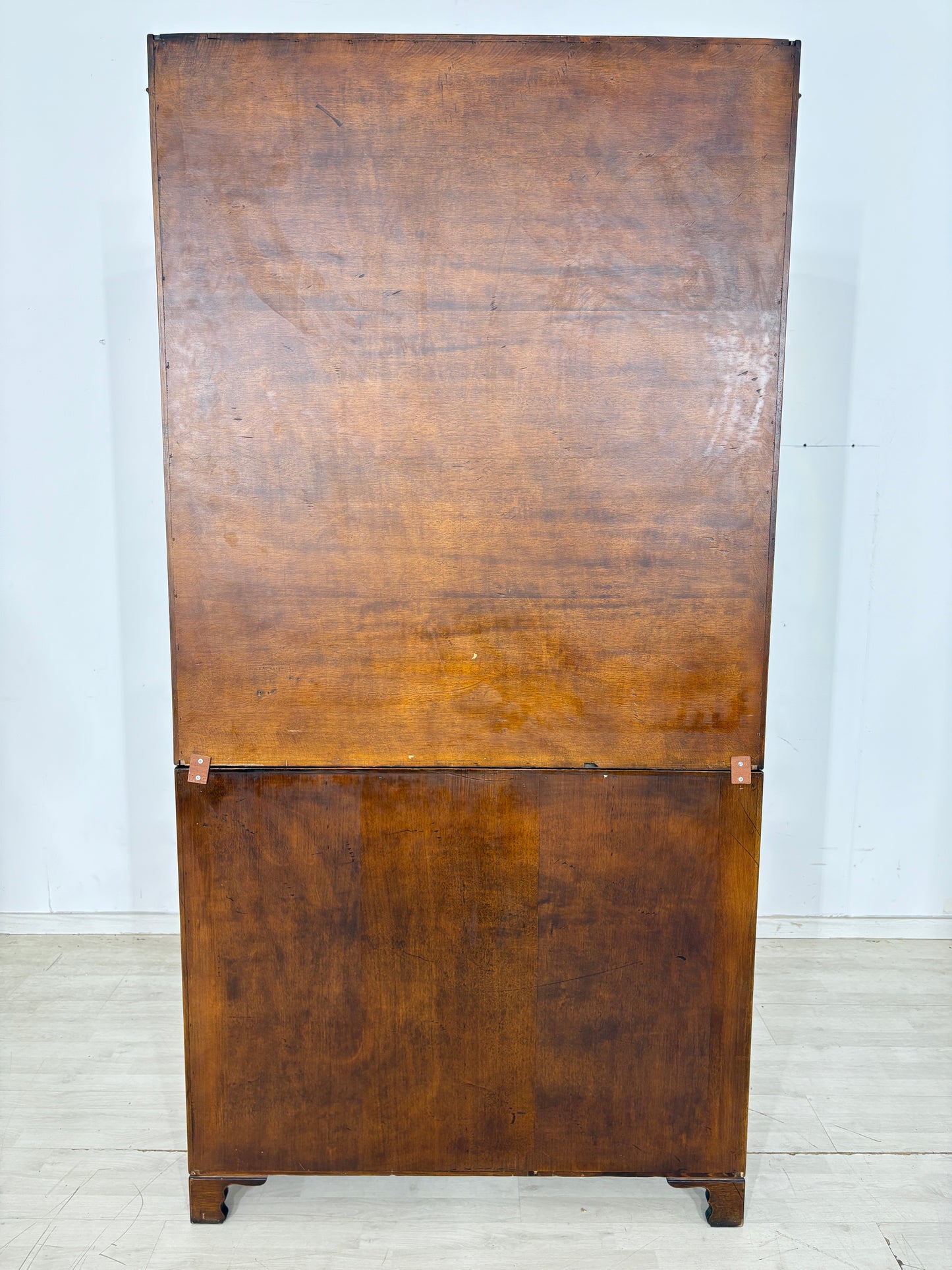 Vitrine Englischer Kolonialstil / Mahagoni-Vitrinenschrank / Bücherschrank / Vitrine