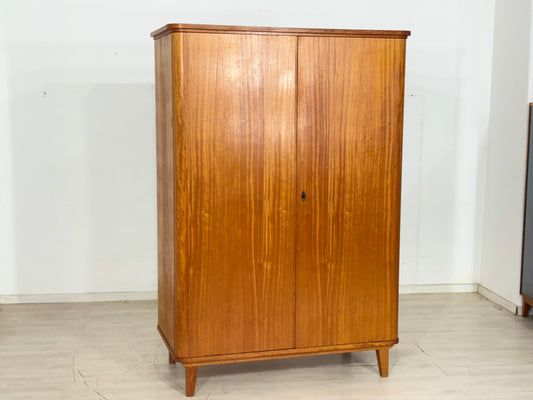 Vintage Kleiderschrank Holz Wäscheschrank Schrank Mid Century 1964