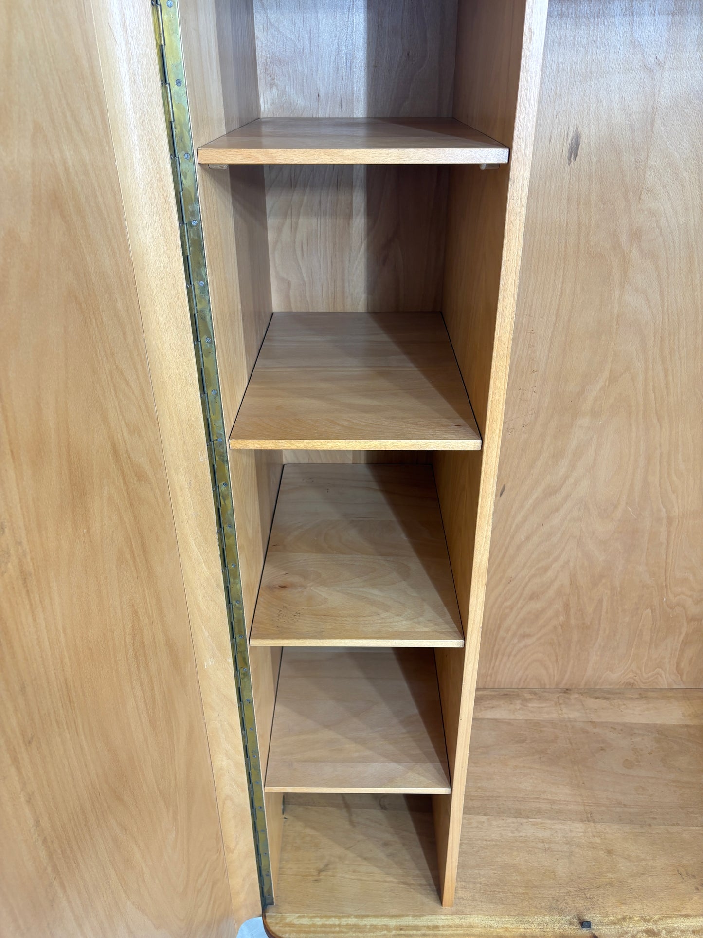 Vintage Kleiderschrank Holz Wäscheschrank Schrank Mid Century 1964