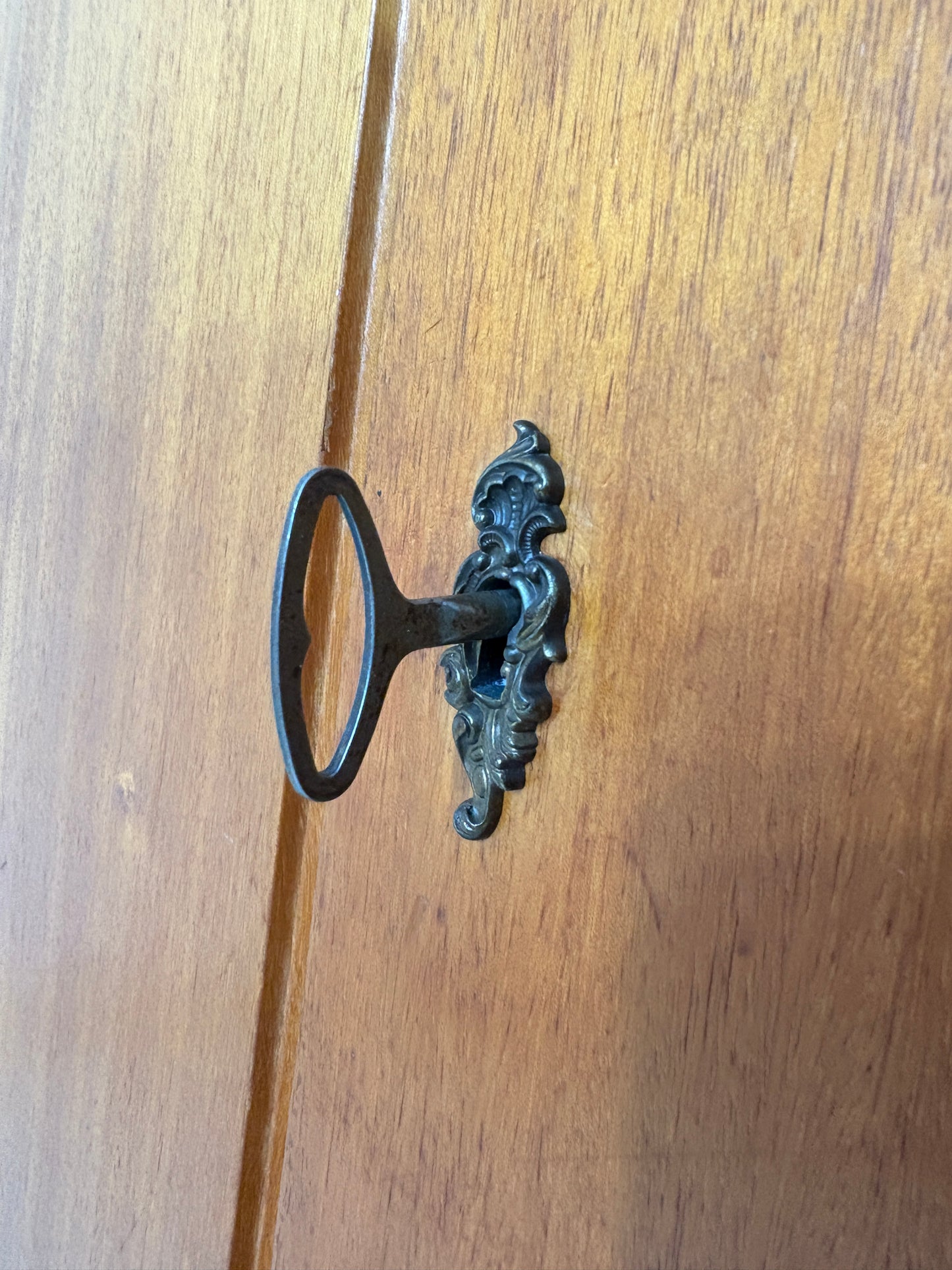 Vintage Kleiderschrank Holz Wäscheschrank Schrank Mid Century 1964