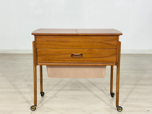 Vintage Teak Nähtisch Nähschrank Kommode Beistelltisch Danish Design