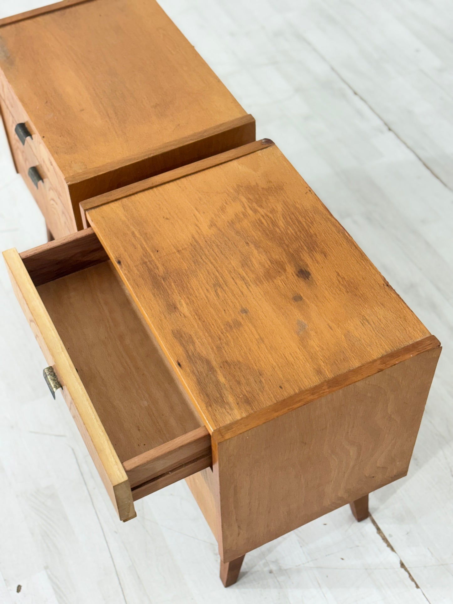 2x Vintage Nachttische / Mid Century Nachtschränke / Vintage Nachttische