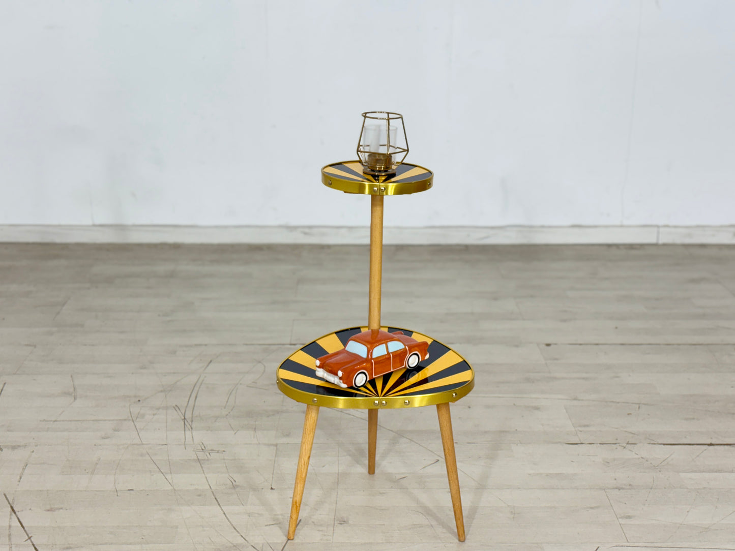 Vintage Nierentisch Blumenbank Blumentisch Beistelltisch Mid Centurty