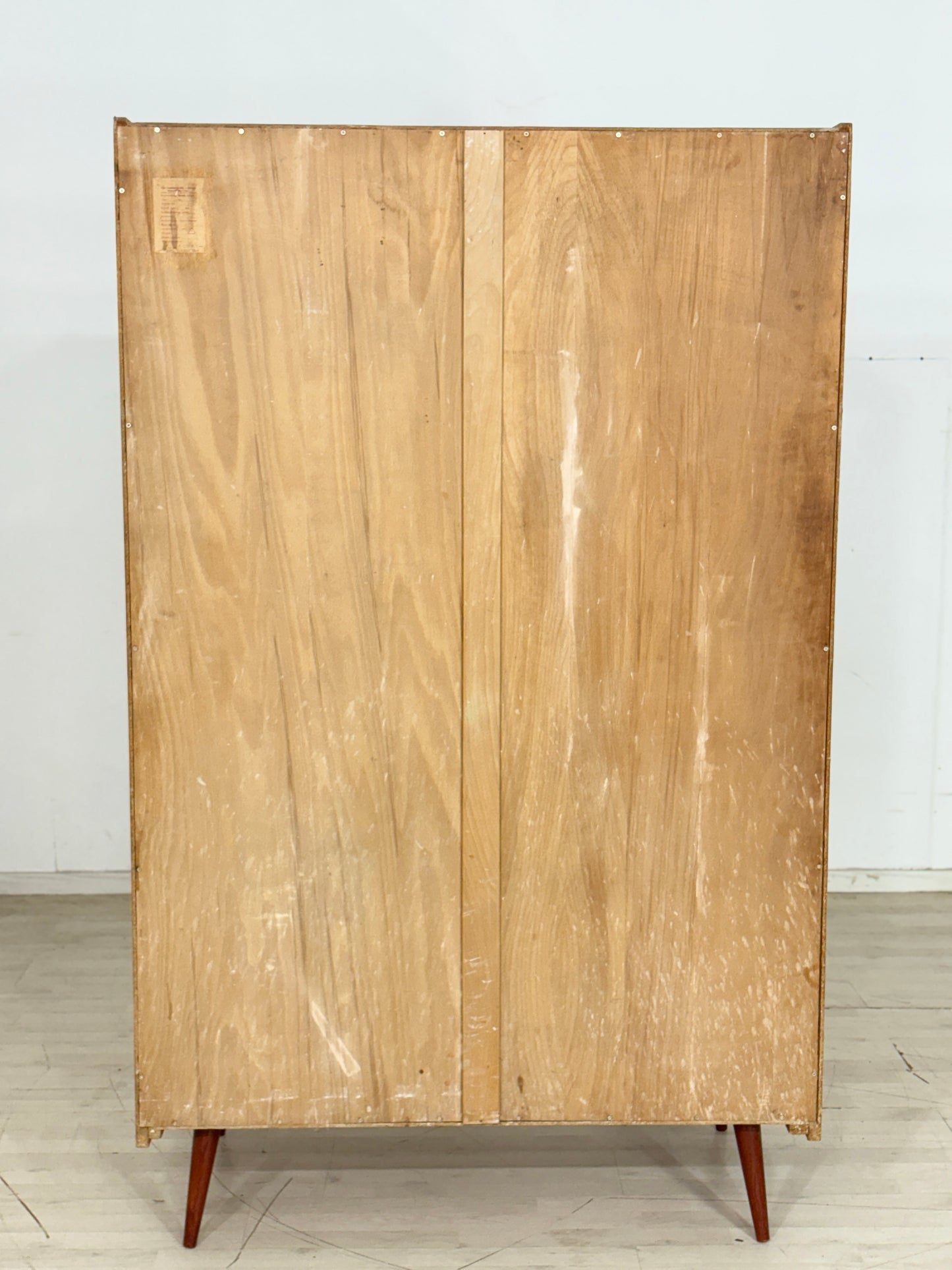 Vintage Holz Kleiderschrank Wäscheschrank Schlafzimmerschrank