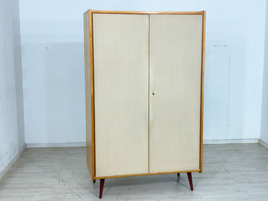 Mid Century Kleiderschrank Holz Schrank Wäscheschrank Vintage