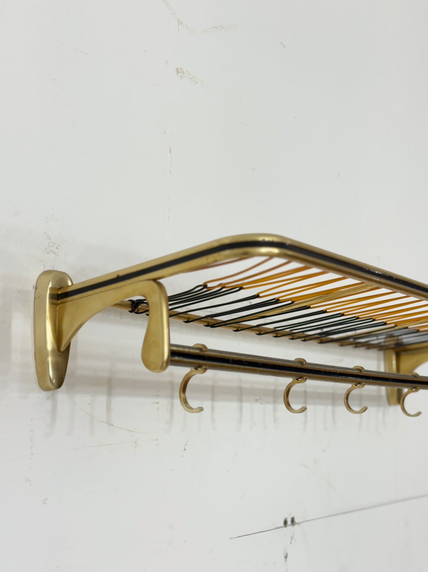 Mid Century Garderobe Garderobenanhänger Jackenständer Vintage Wandregal