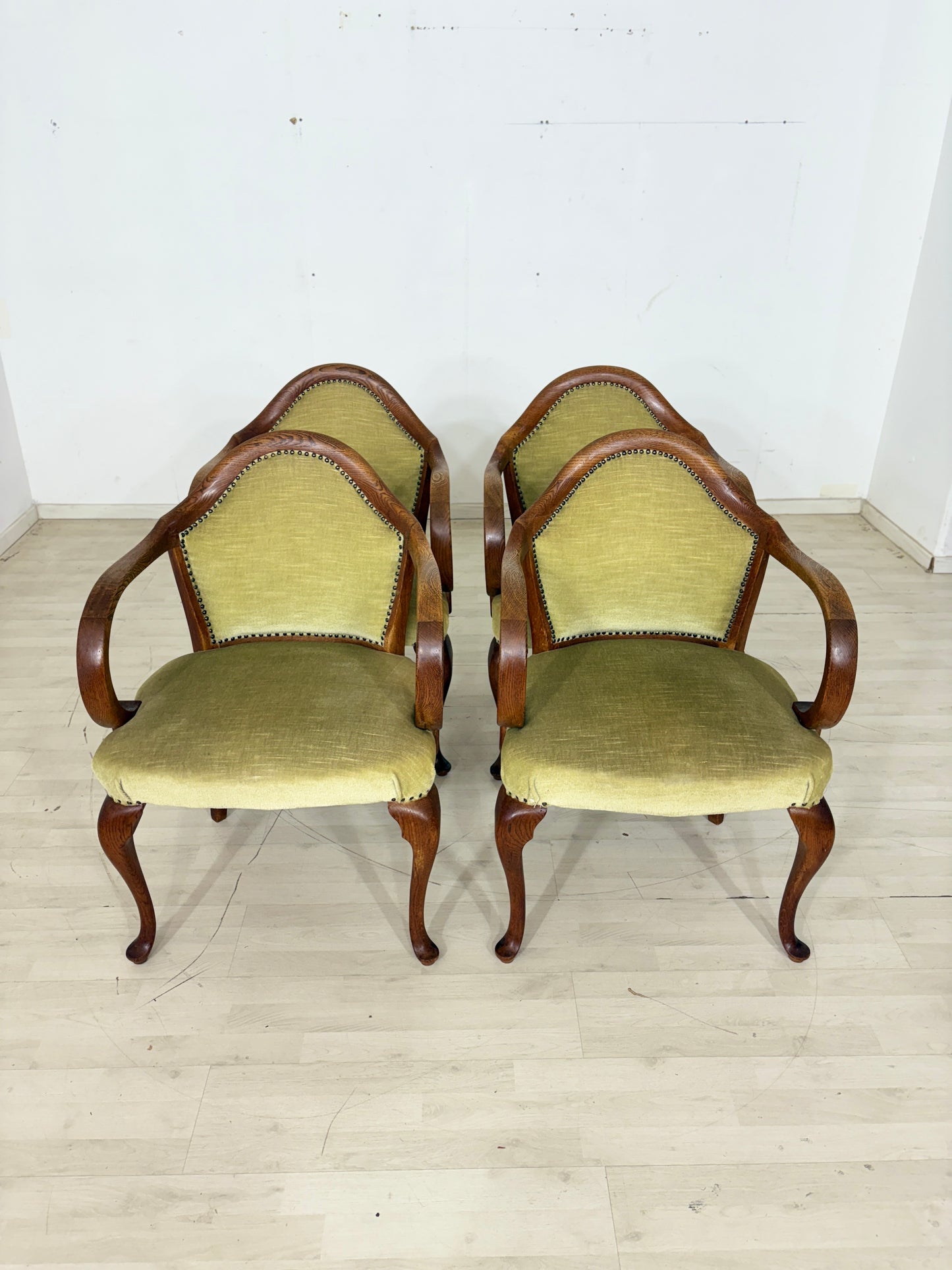 4er Set Chippendale Armlehnstühle / Vintage Sessel / Esszimmerstühle