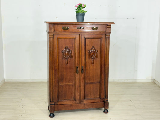 Antik Gründerzeit Vertiko Schrank Wohnzimmerschrank Flurschrank Wäscheschrank um 1900