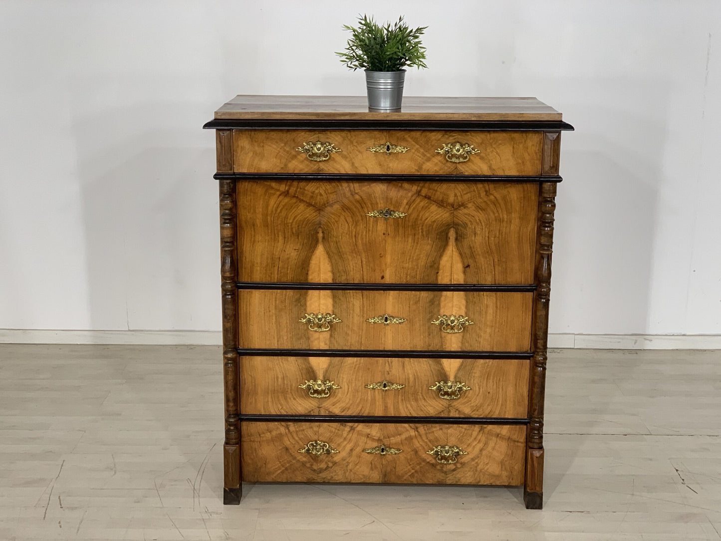 BIEDEMEIER SECRÉTAIRE ARMOIRE ARMOIRE BUREAU D'APPOINT ANTIQUE VERS 1900