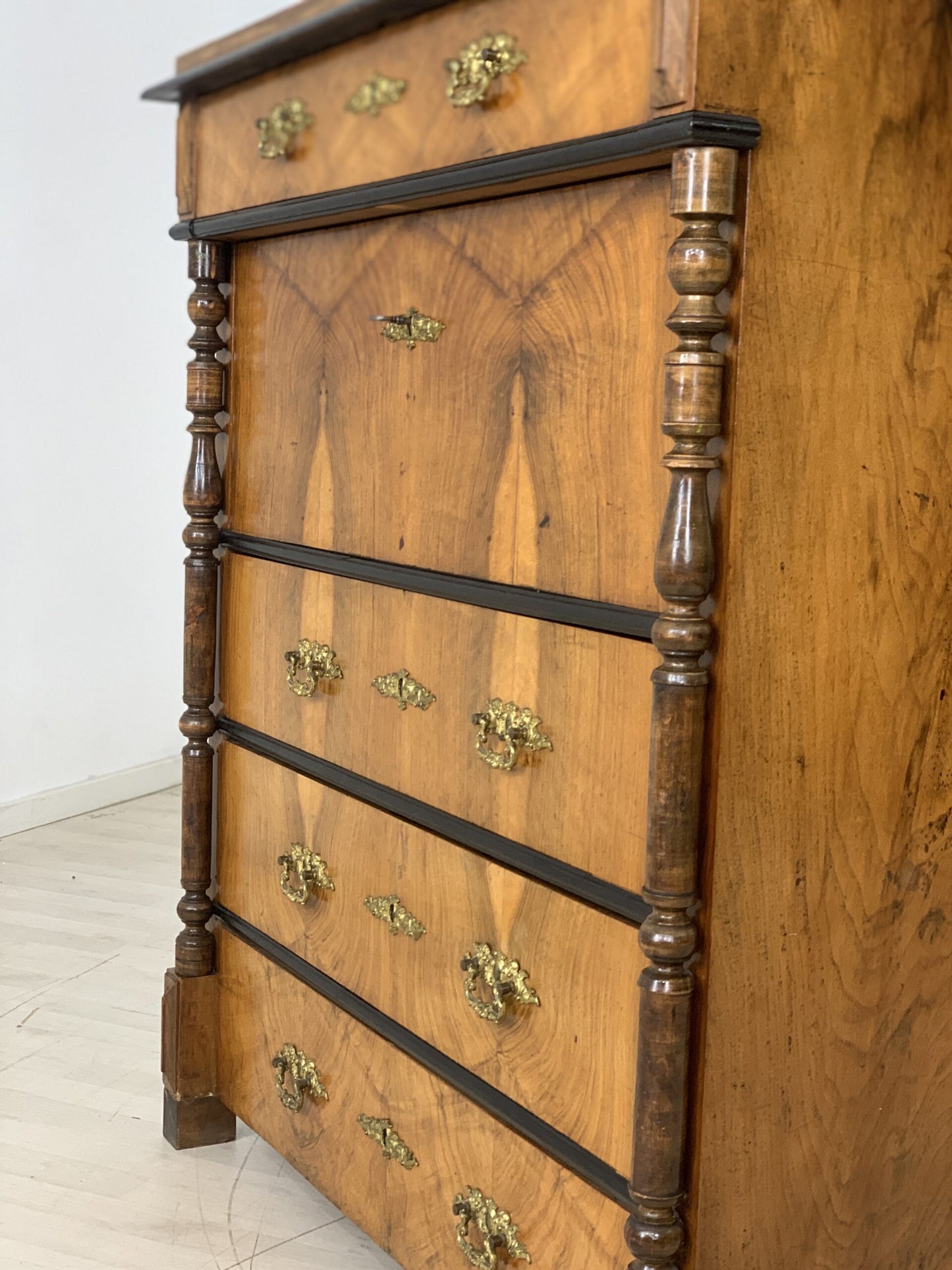 BIEDEMEIER SECRETARY WRITING CABINET SIDEBOARD DESK ANTIQUE AROUND 1900