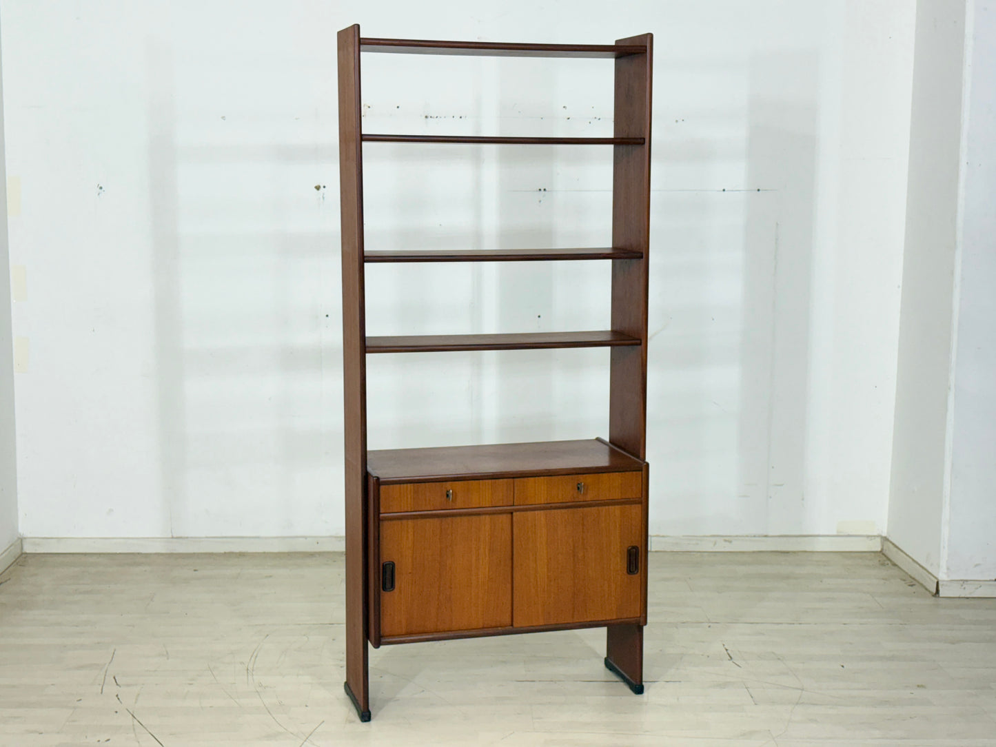 Mid-Century Teak Regalsystem / Teak Bücherregal / 60er Jahre Highboard / Vintage Wandregal / Mid Century Teak Regal