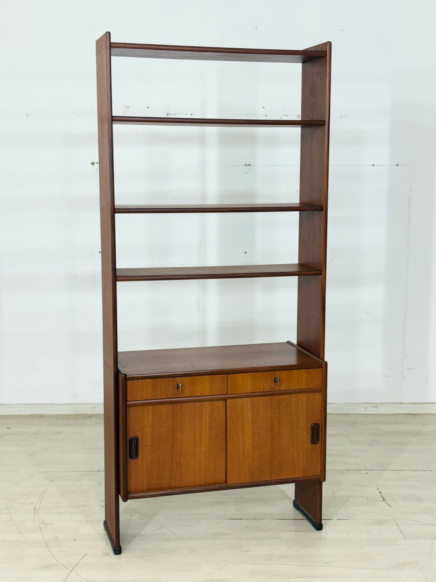 Mid-Century Teak Regalsystem / Teak Bücherregal / 60er Jahre Highboard / Vintage Wandregal / Mid Century Teak Regal