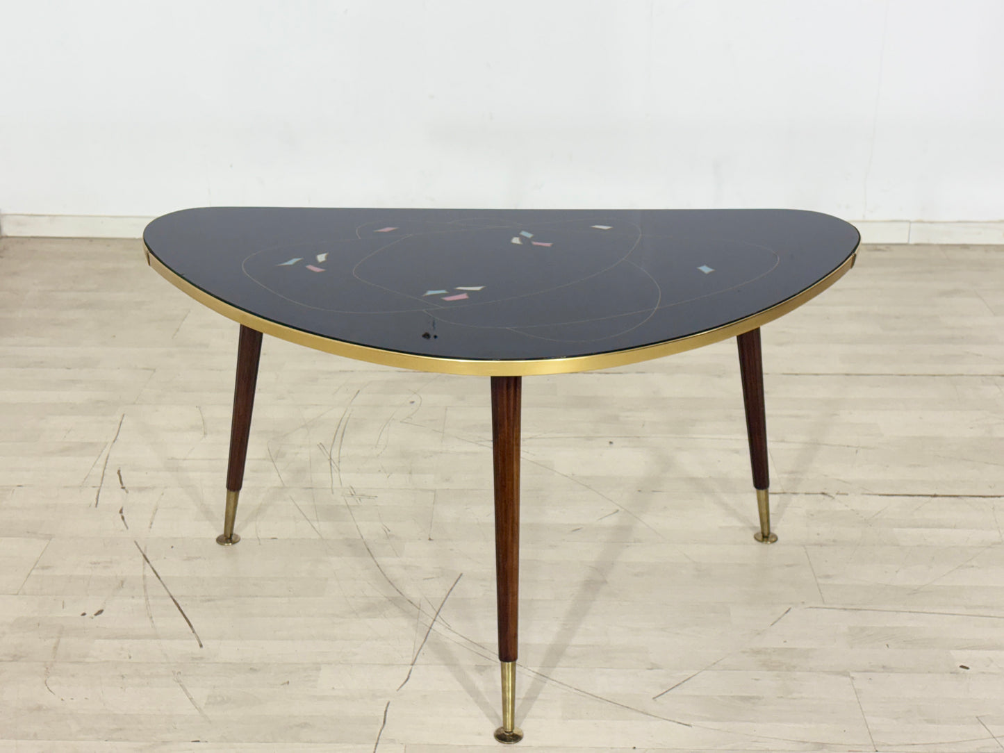 Sehr schöner Vintage Couchtisch Wohnzimmertisch Nierentisch Beistelltisch Mid Century