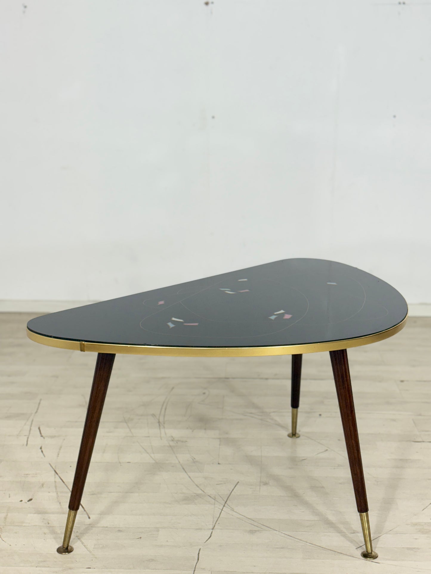 Sehr schöner Vintage Couchtisch Wohnzimmertisch Nierentisch Beistelltisch Mid Century