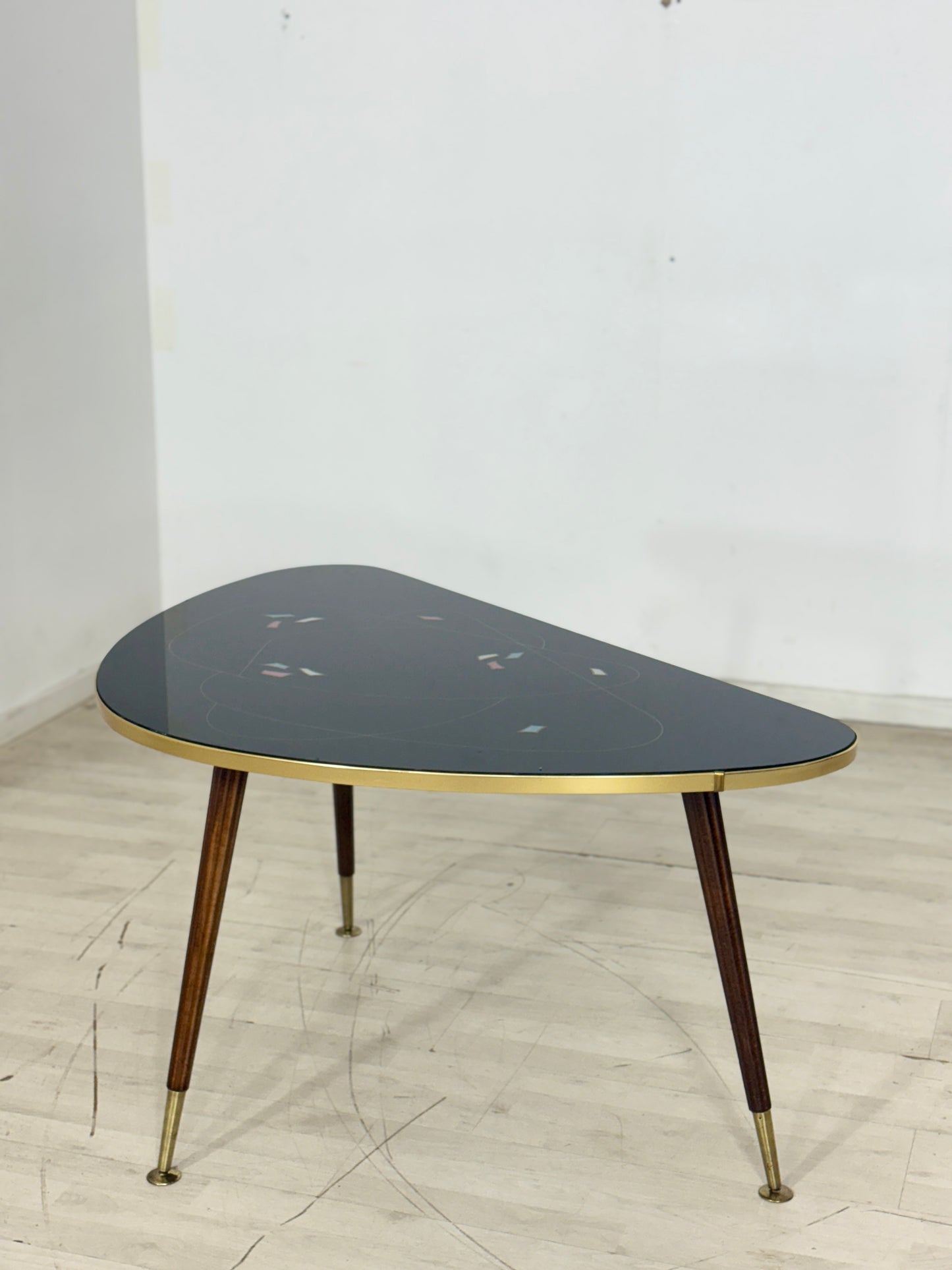 Sehr schöner Vintage Couchtisch Wohnzimmertisch Nierentisch Beistelltisch Mid Century