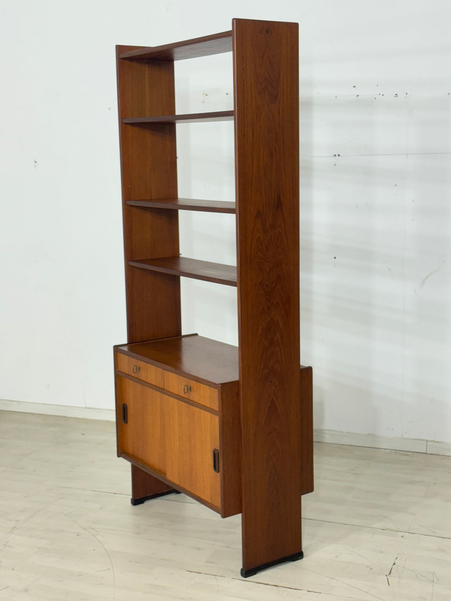 Mid-Century Teak Regalsystem / Teak Bücherregal / 60er Jahre Highboard / Vintage Wandregal / Mid Century Teak Regal