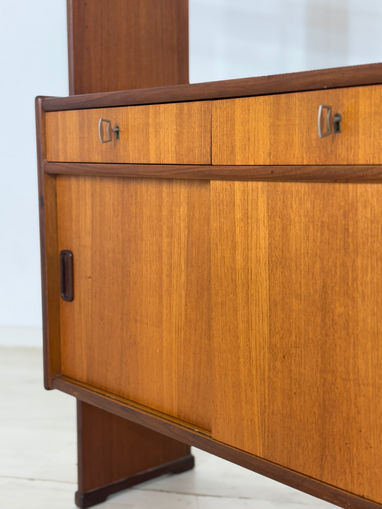 Mid-Century Teak Regalsystem / Teak Bücherregal / 60er Jahre Highboard / Vintage Wandregal / Mid Century Teak Regal