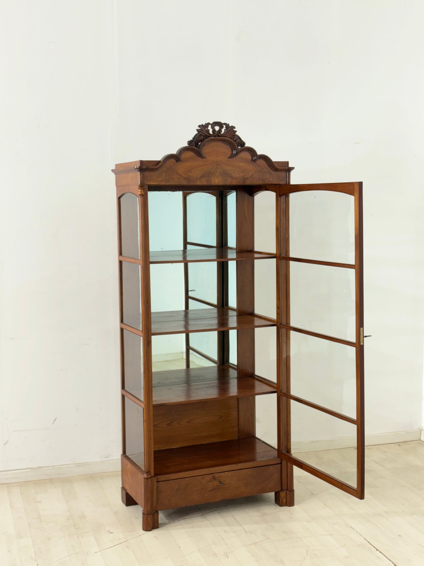 Sehr schöne Biedermeier Vitrine Schrank Vitrinenschrank Wohnzimmerschrank um 1880