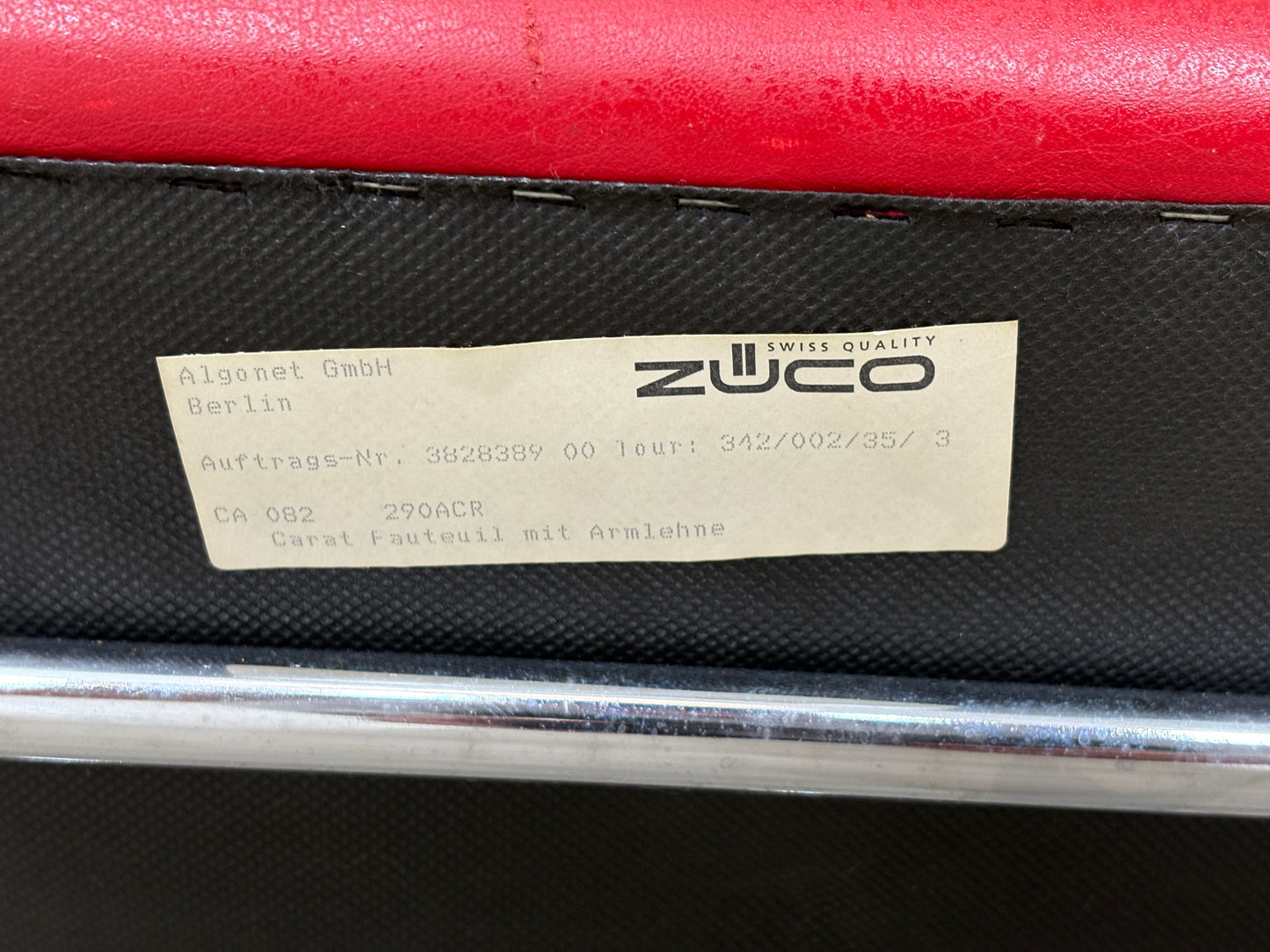 Züco Carat Leder Sessel Rot