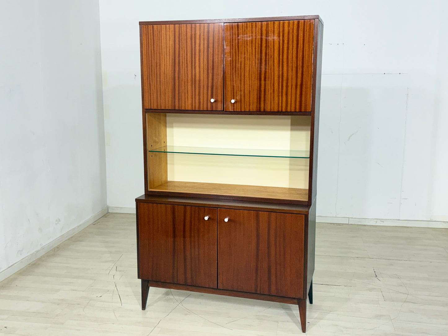 Mid Century Vitrine Highboard Wohnzimmerschrank Schrank Vintage