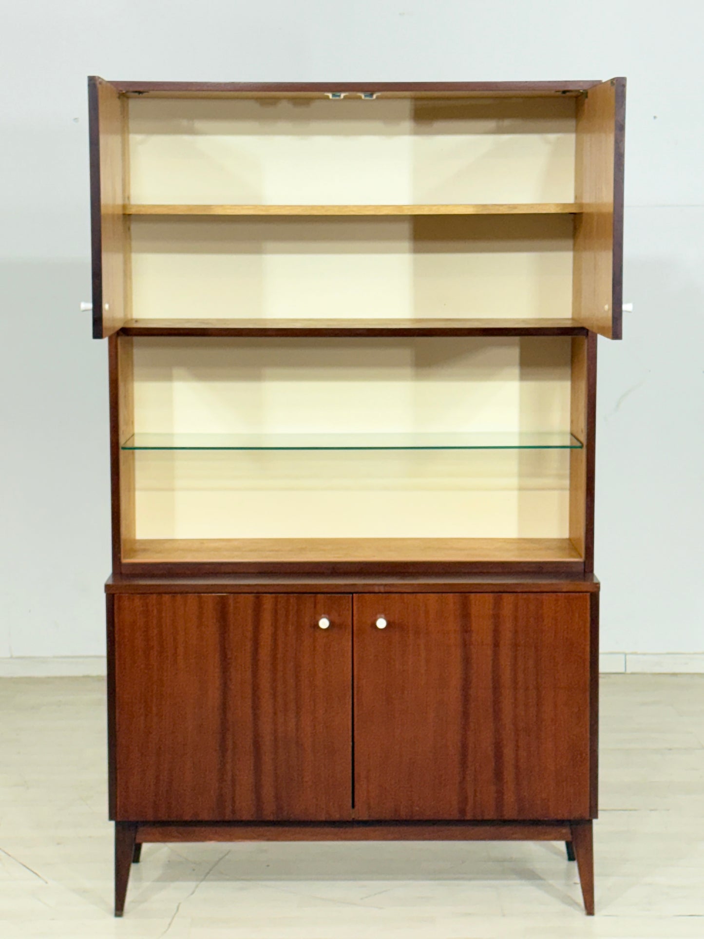 Mid Century Vitrine Highboard Wohnzimmerschrank Schrank Vintage