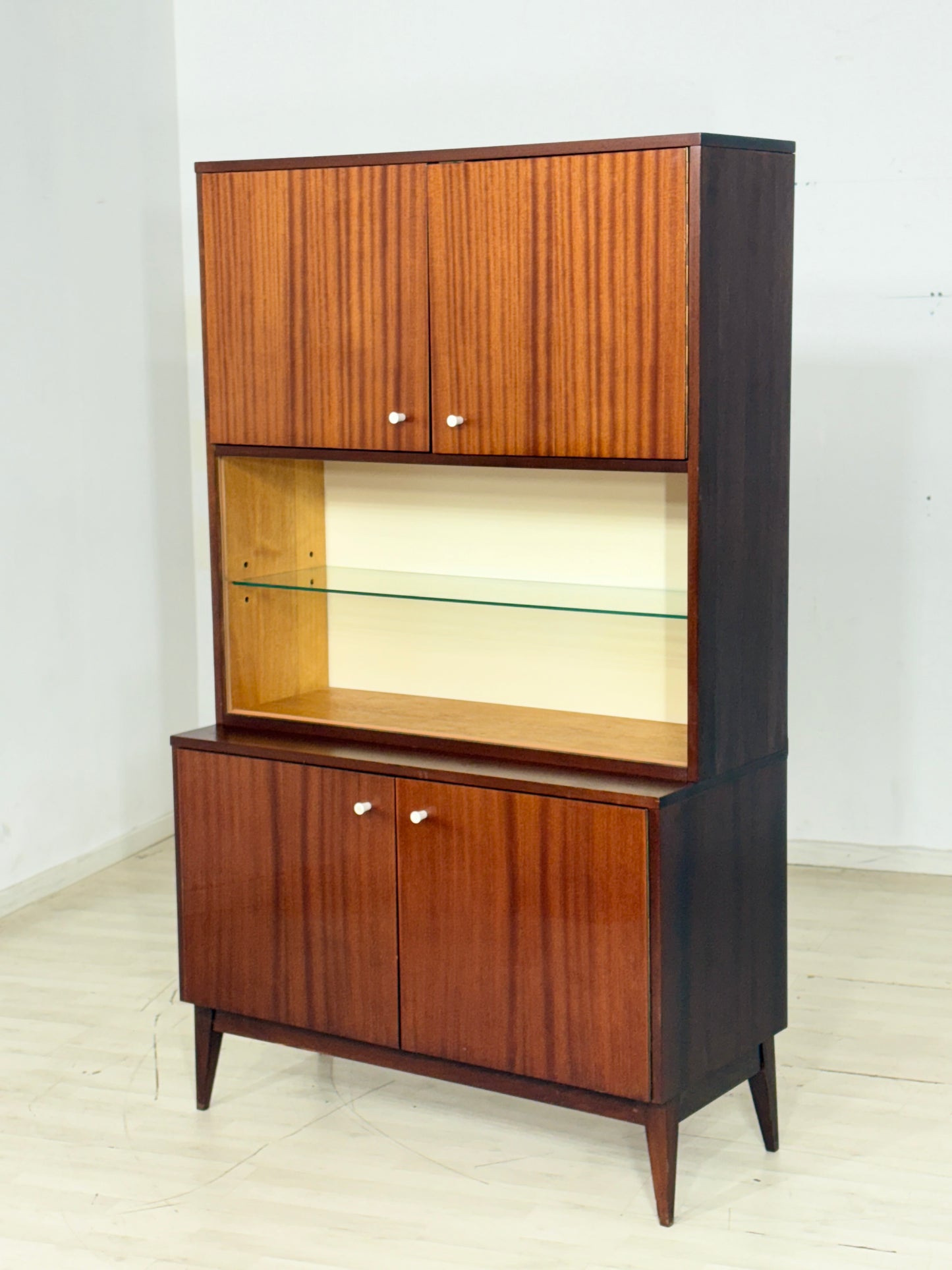 Mid Century Vitrine Highboard Wohnzimmerschrank Schrank Vintage
