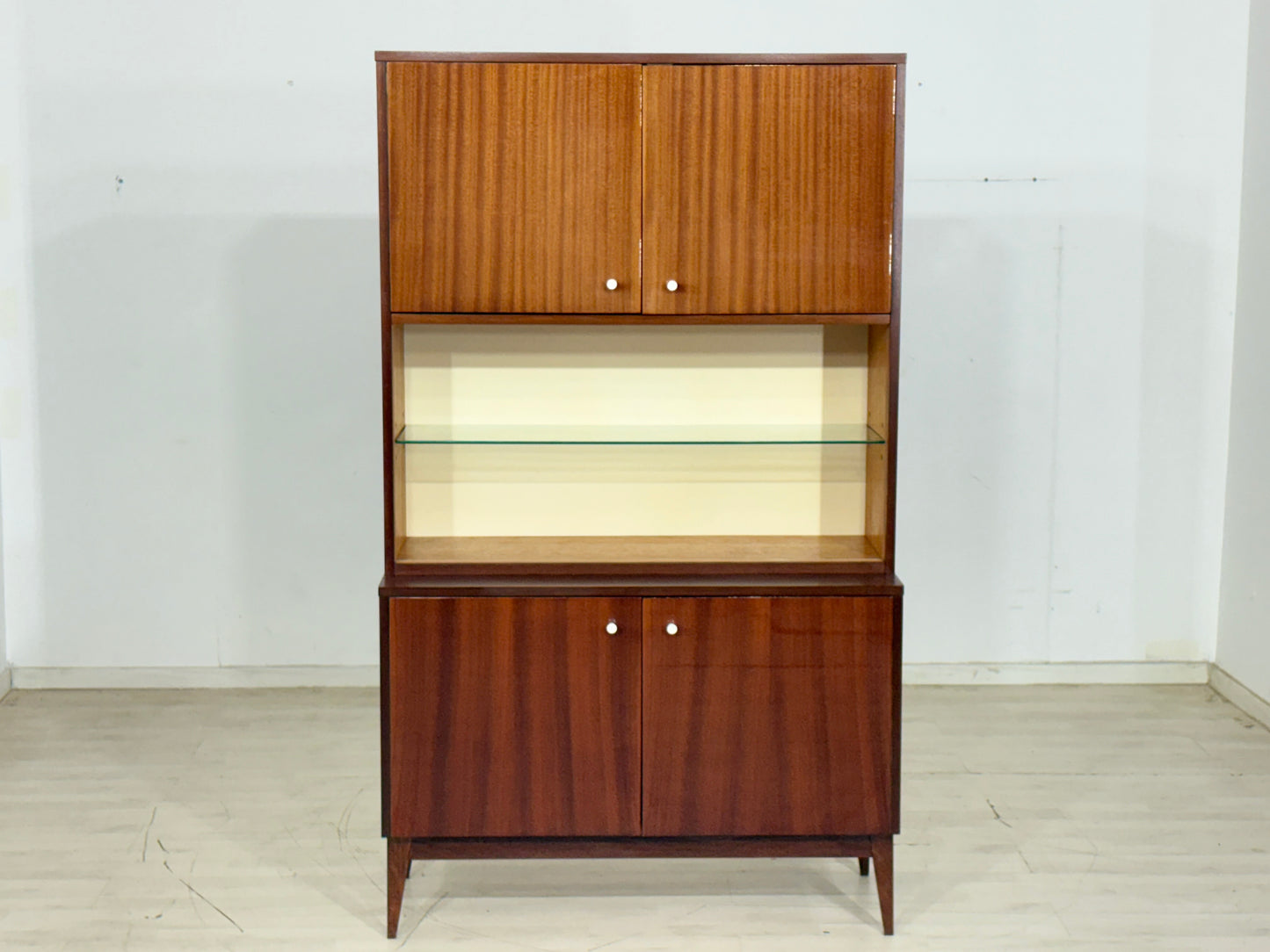 Vintage Vitrine Highboard Wohnzimmerschrank Schrank Mid Century
