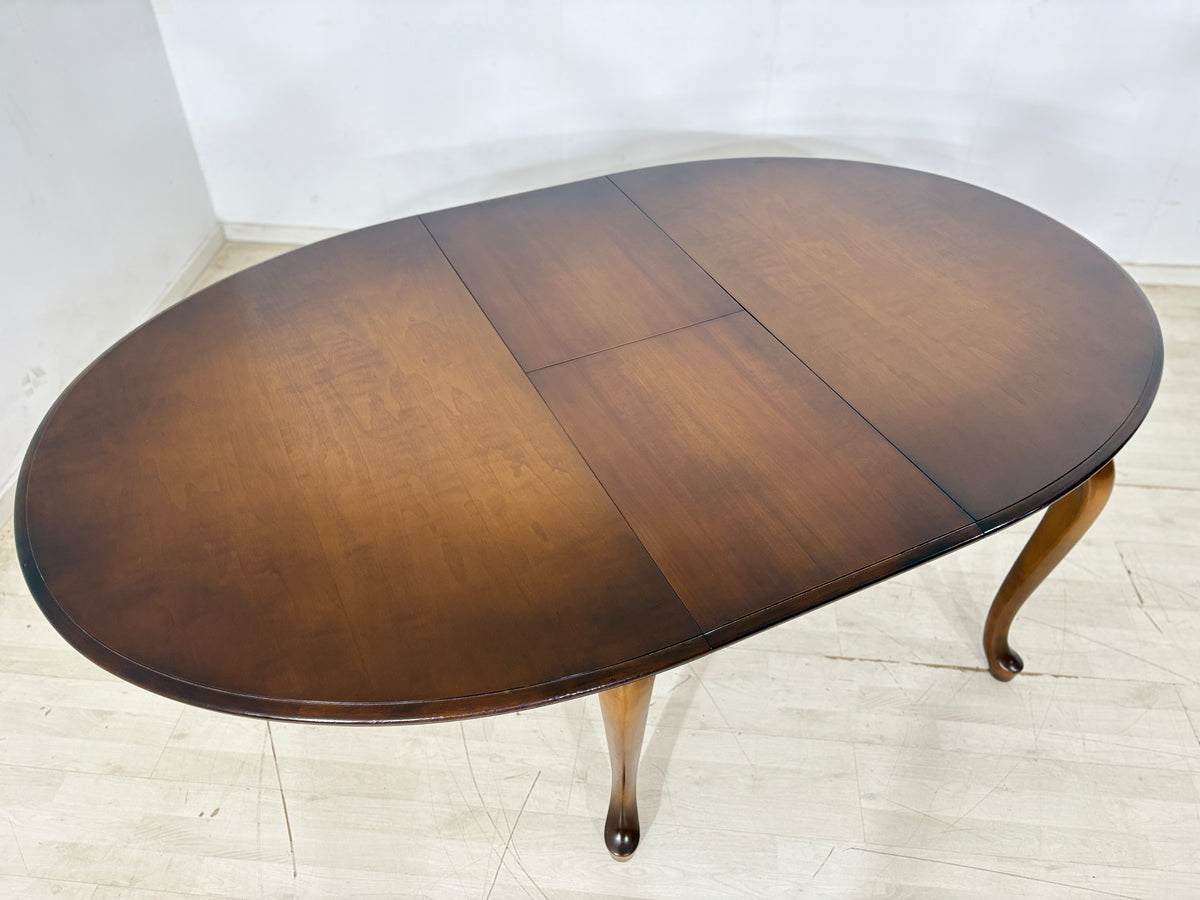 Eleganter Mid Century Esstisch / Vintage Küchentisch / ausziehbarer Tisch / Runder Chippendale Esstisch