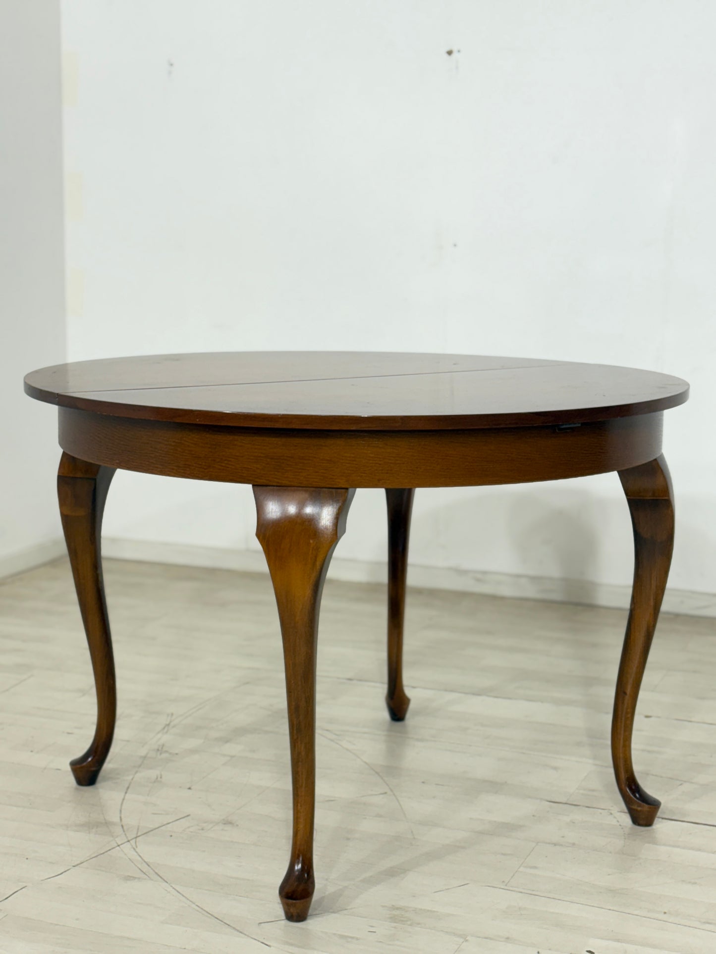 Chippendale Esstisch runder ausziehbarer Tisch Holz Küchentisch Vintage