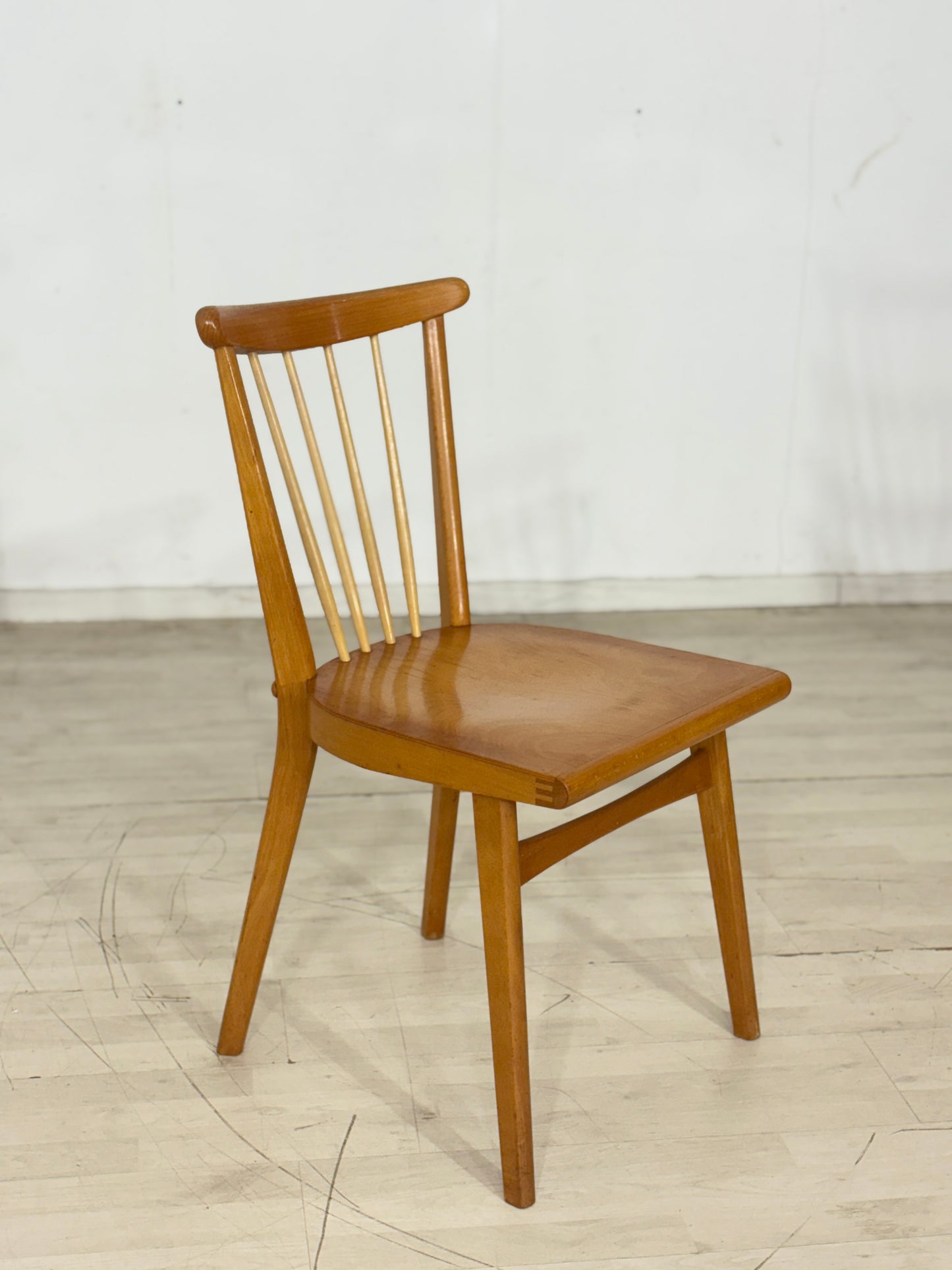 4x Mid Century Esszimmerstühle Stühle Küchenstühle Holz Stuhl Esszimmerstuhl Vintage