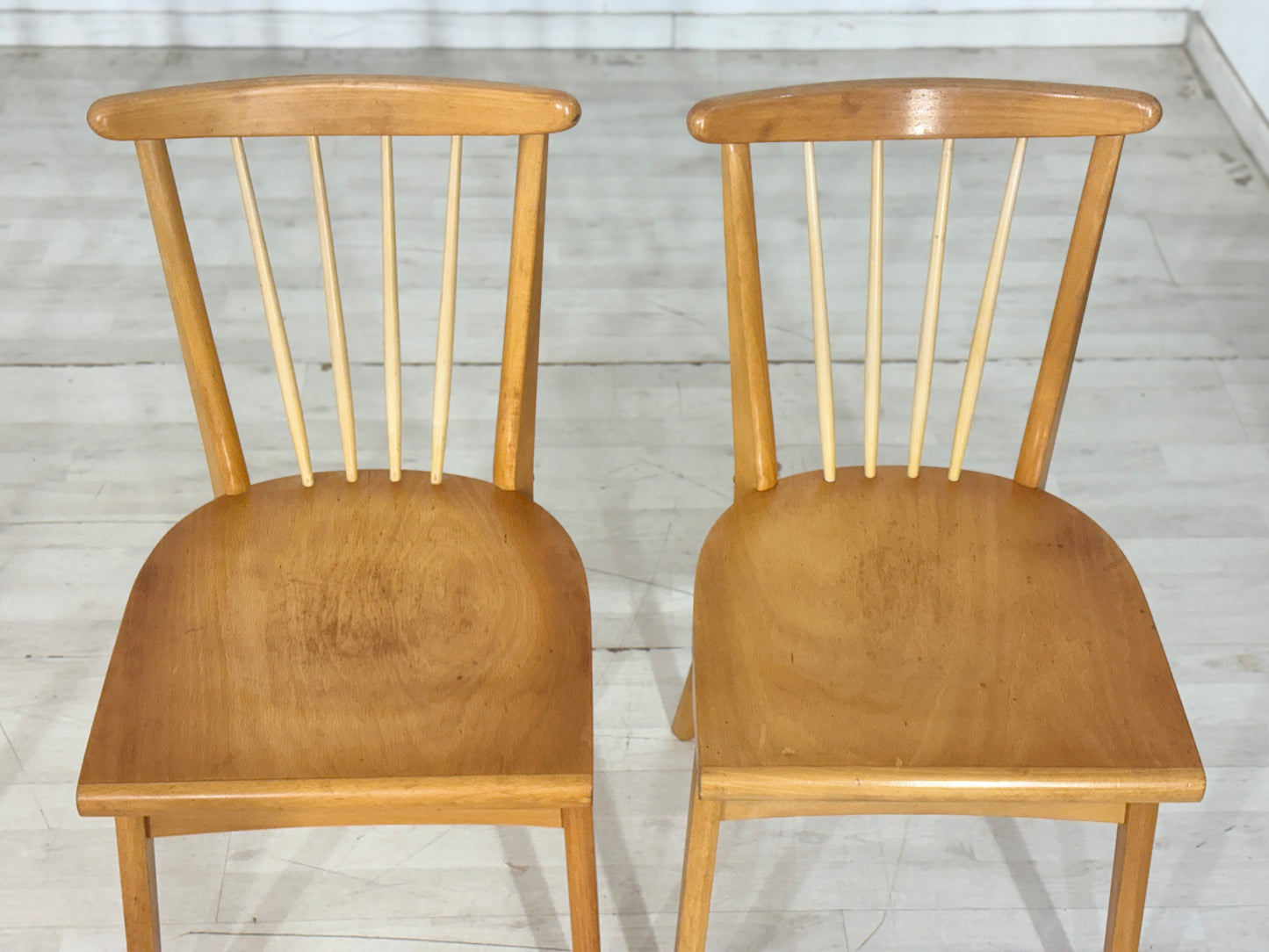 4x Mid Century Esszimmerstühle Stühle Küchenstühle Holz Stuhl Esszimmerstuhl Vintage