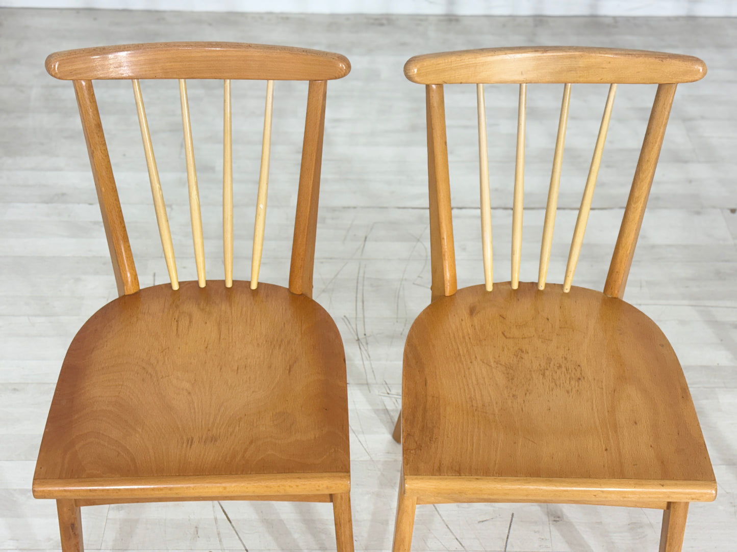 4x Mid Century Esszimmerstühle Stühle Küchenstühle Holz Stuhl Esszimmerstuhl Vintage