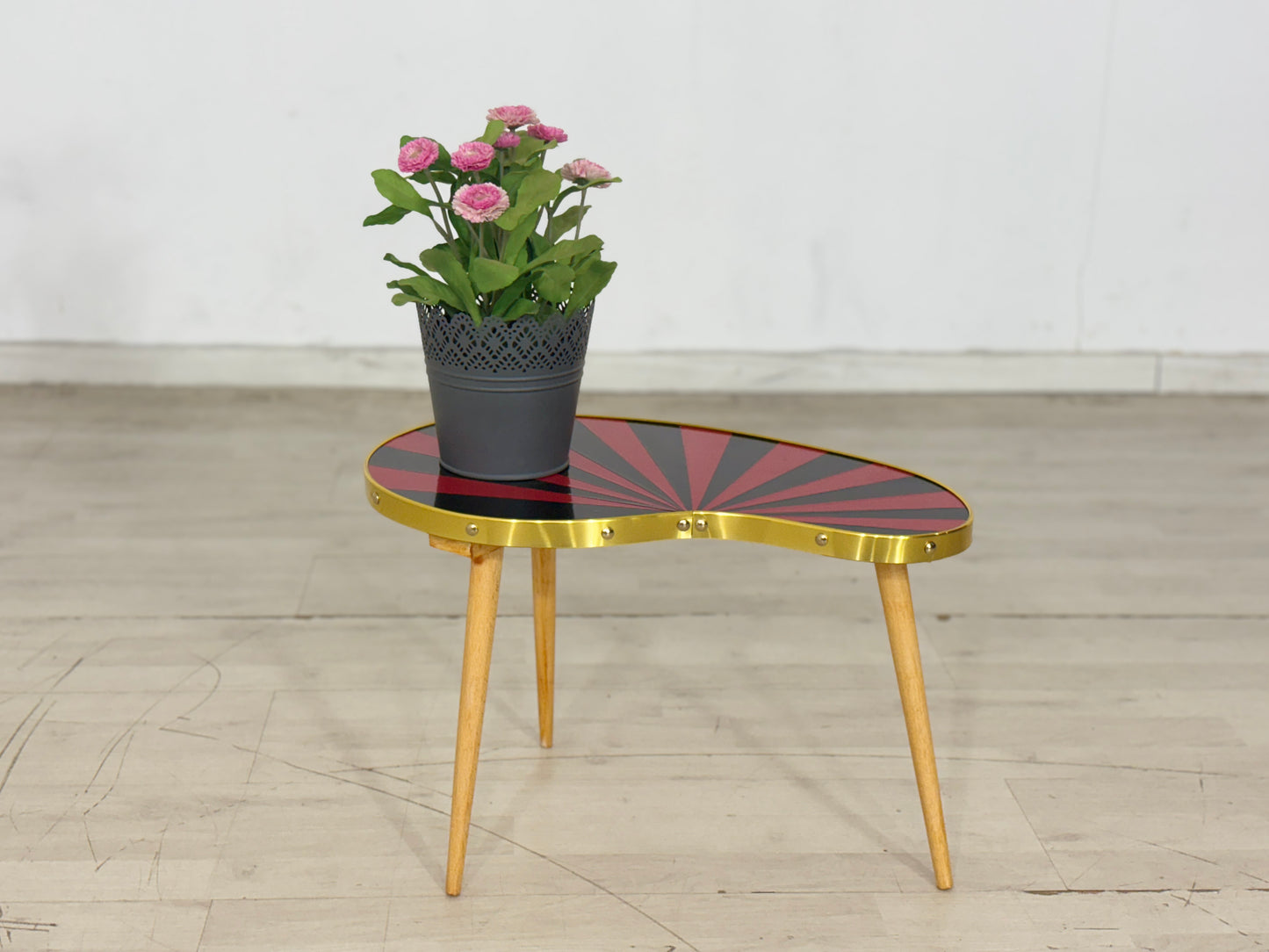 Mid Century Modern Nierentisch Blumentisch Beistelltisch Ablage