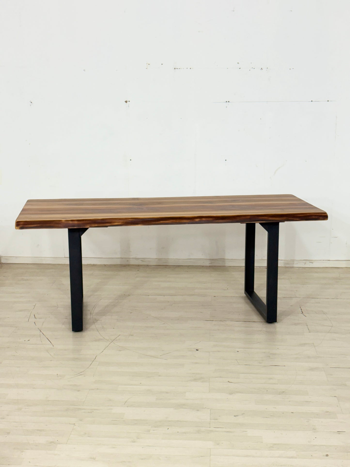 TABLE À MANGER EN BOIS MASSIF TABLE DE SALLE À MANGER TABLE DE CONFÉRENCE 76x220x100