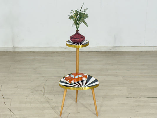 Mid Century Modern Nierentisch Blumentisch Beistelltisch Ablage