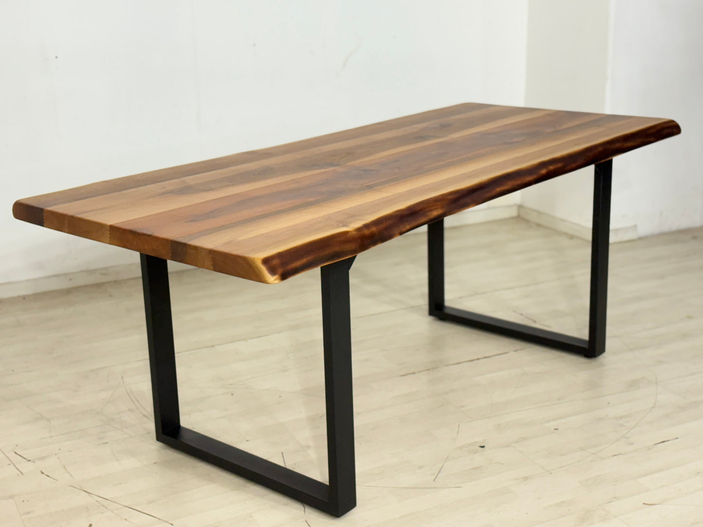 TABLE À MANGER EN BOIS MASSIF TABLE DE SALLE À MANGER TABLE DE CONFÉRENCE 76x220x100