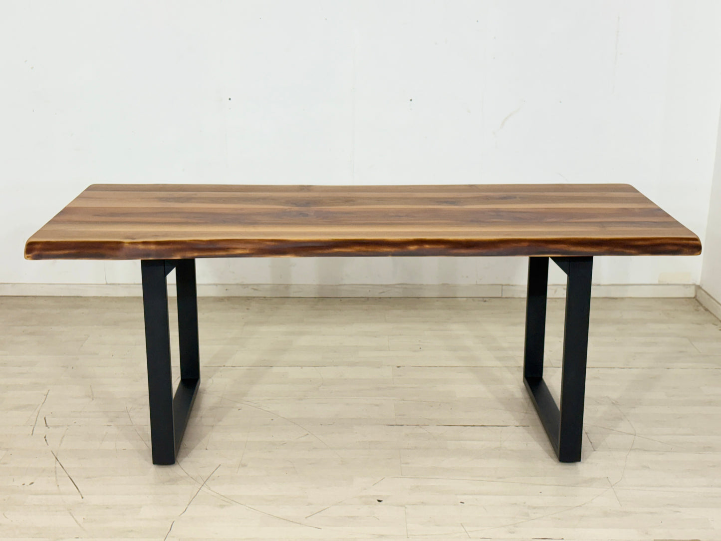TABLE À MANGER EN BOIS MASSIF TABLE DE SALLE À MANGER TABLE DE CONFÉRENCE 76x220x100
