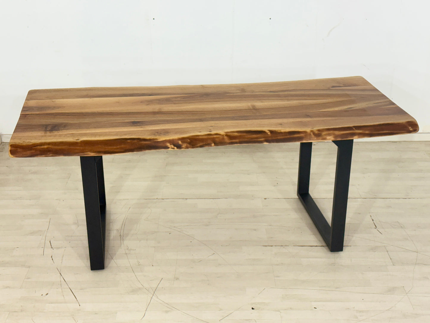 TABLE À MANGER EN BOIS MASSIF TABLE DE SALLE À MANGER TABLE DE CONFÉRENCE 76x220x100