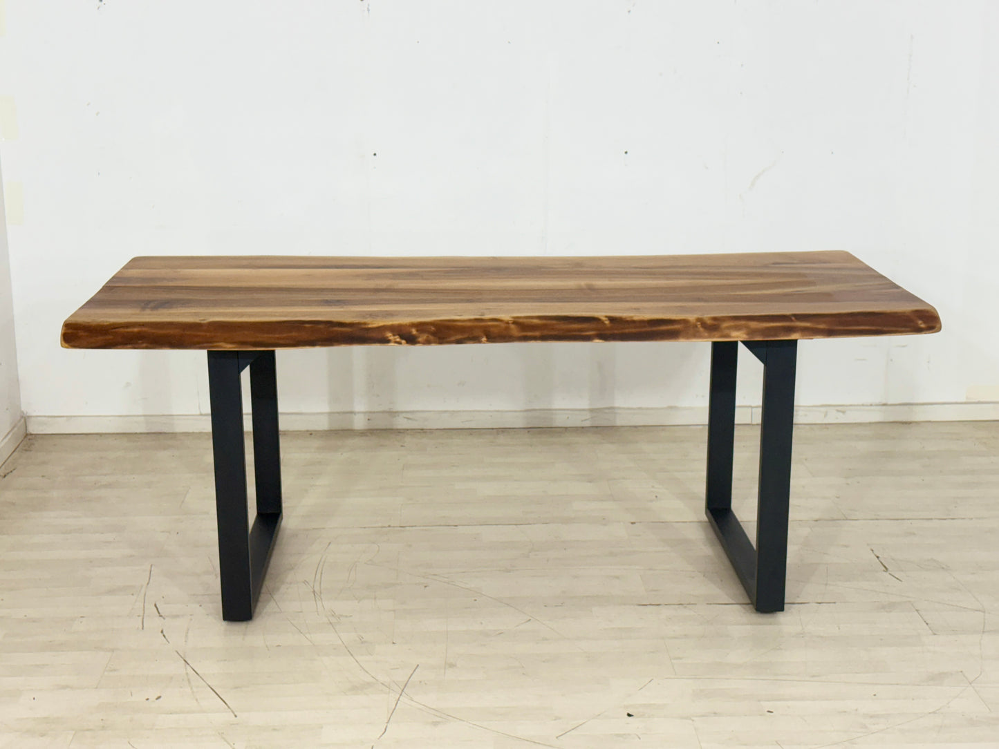 TABLE À MANGER EN BOIS MASSIF TABLE DE SALLE À MANGER TABLE DE CONFÉRENCE 76x220x100