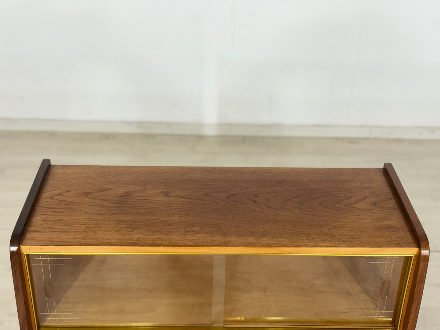 Mid Century Kommode Vitrine Wohnzimmerschrank Sideboard Vintage