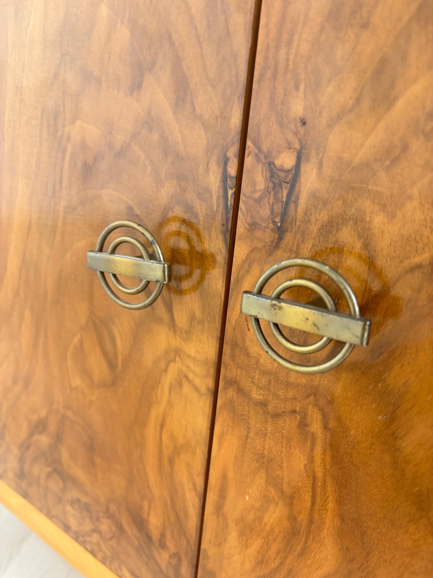 Mid Century Kommode Vitrine Wohnzimmerschrank Sideboard Vintage