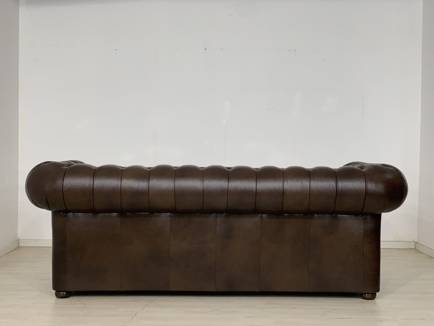 ENGLISH CHESTERFIELD SOFA COUCH LEATHER COUCH 3-SEATER VINTAGE STYLE