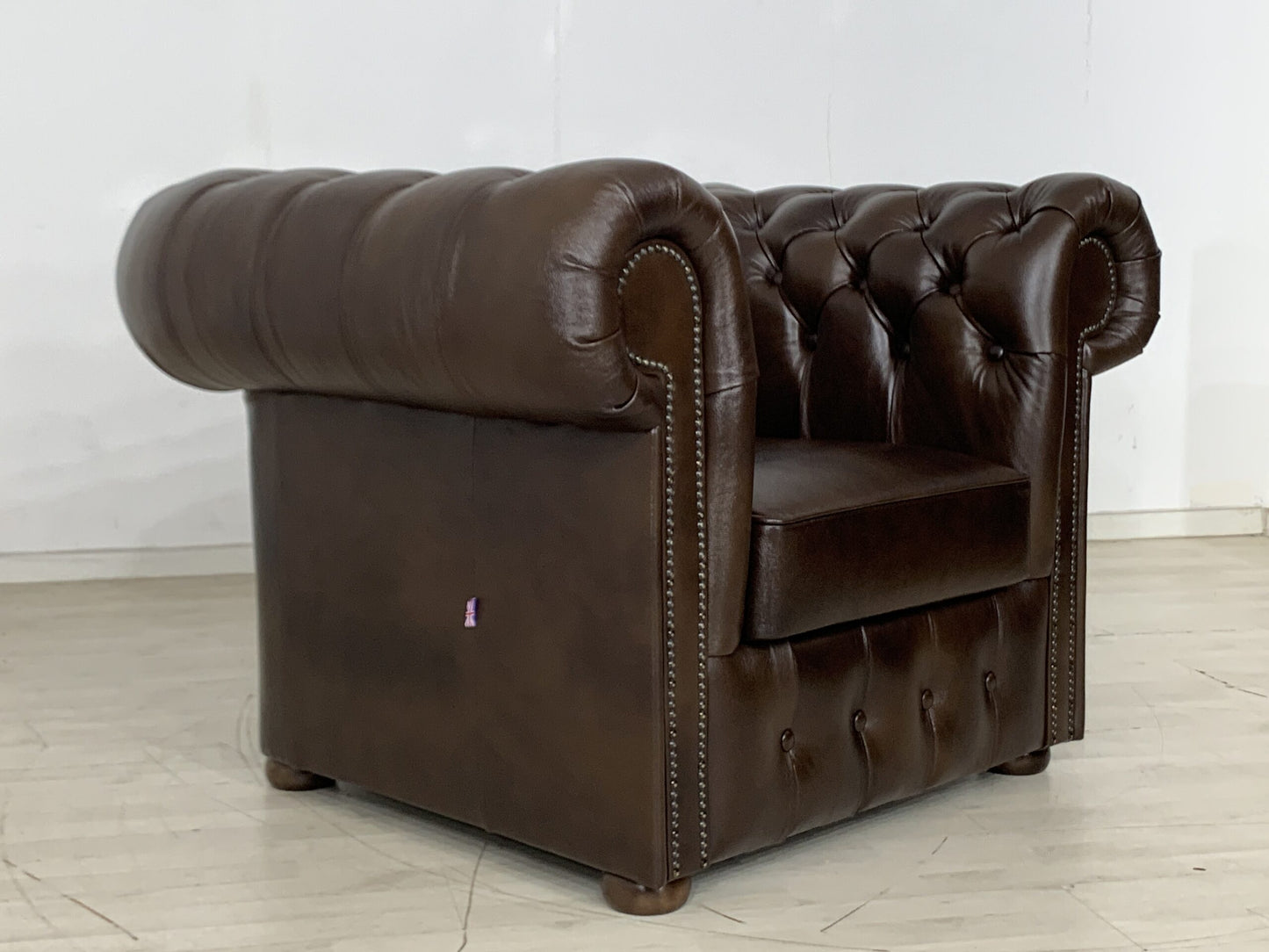 CHESTERFIELD SESSEL ARMLEHNSESSEL WOHNZIMMERSESSEL BÜROSESSEL ECHTLEDER