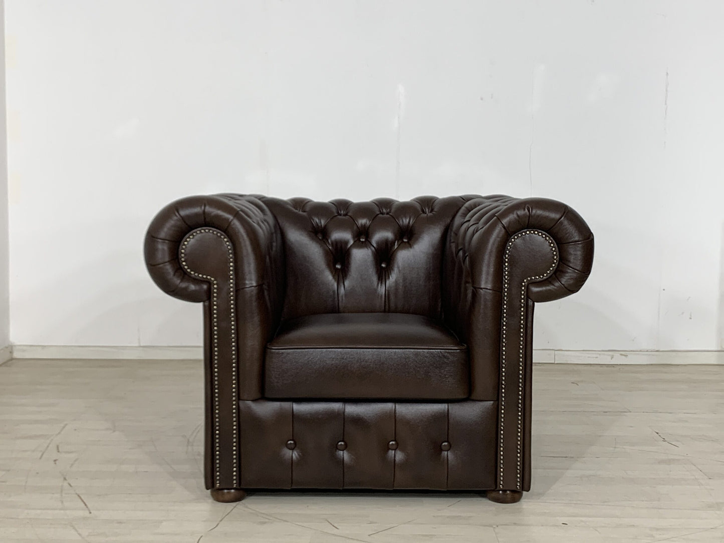 CHESTERFIELD SESSEL ARMLEHNSESSEL WOHNZIMMERSESSEL BÜROSESSEL ECHTLEDER