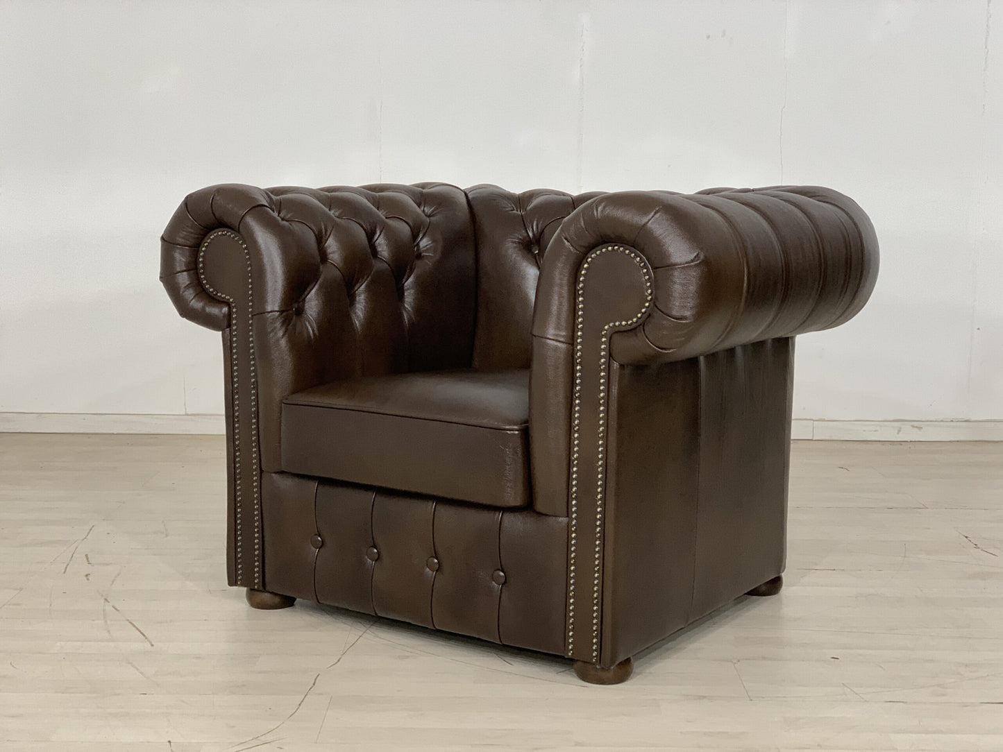 CHESTERFIELD SESSEL ARMLEHNSESSEL WOHNZIMMERSESSEL BÜROSESSEL ECHTLEDER