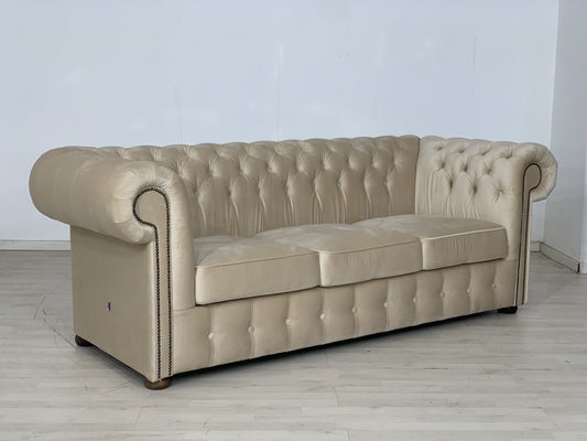 ENGLISH CHESTERFIELD SOFA COUCH 3-SEATER VINTAGE STYLE COLONIAL